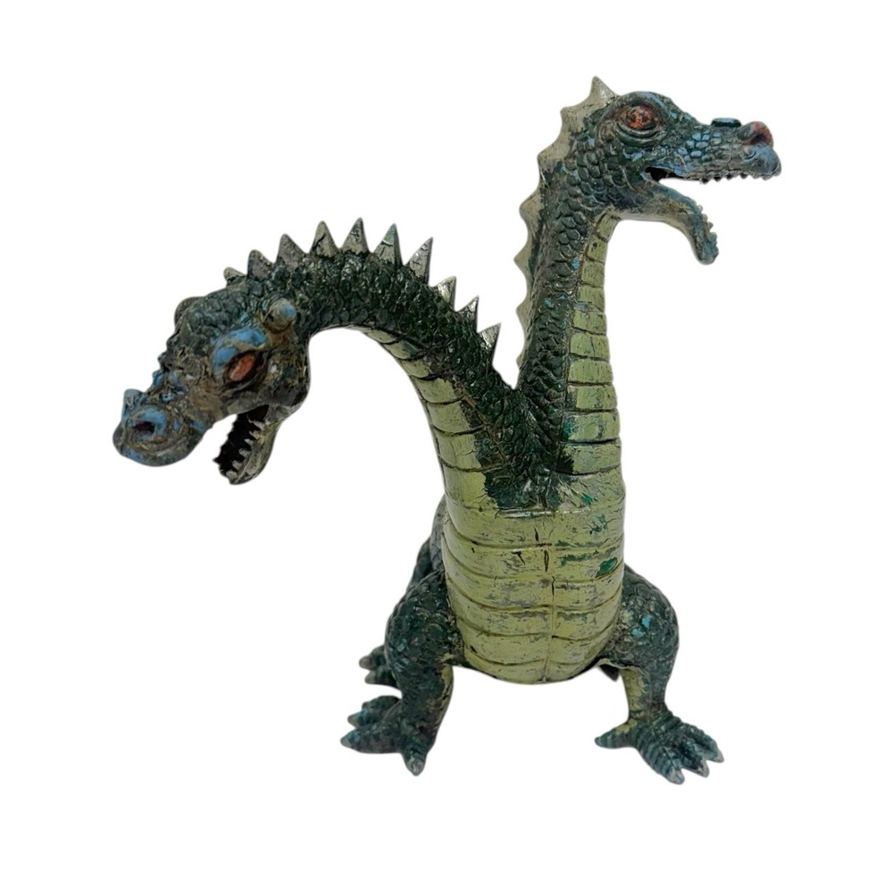 Vintage 1983 Imperial Dragons Knights Daggers Green/Blue Two 2-Headed Dragon